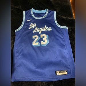 Blue LeBron James Laker jersey